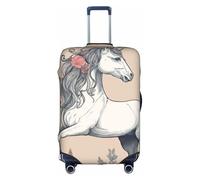 YKJJFVZ Custodia da viaggio stampata con unicorno da favola, custodia per bagagli elegante e protettiva, bianco, X-Large