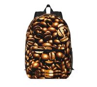 YKJJFVZ Divertente stampa di chicco di caffè tostato zaino elegante, zaino da viaggio, zaino da lavoro, zaino leggero, nero, taglia unica, nero 1, taglia unica, nero 1, taglia unica, nero 1, taglia