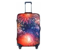 YKJJFVZ Esplosione Firework stampa 3D valigia Protector per viaggio, elegante e protettivo borse coperture per bagagli, bianco, Medium