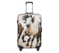 YKJJFVZ Horses Running Impression Art Valigia da viaggio, custodia per valigia elegante e protettiva per bagagli, bianco, Large