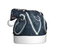 YKJJFVZ "I Love You" parola con cuore stampato Babbo Natale, cappello di Natale per adulti unisex cappello di Natale per Capodanno festa