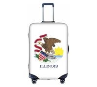 YKJJFVZ Illinois State Flag Print Valigia protettiva da viaggio, elegante e custodia protettiva per bagagli, bianco, Large