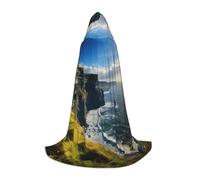 YKJJFVZ Ireland Outdoors County Clare The Cliffs - Mantello medievale e rinascimentale con cappuccio, mago, vampiro e costumi di Halloween