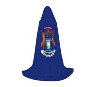 YKJJFVZ Michigan State Flag Print Mantello Medievale E Rinascimentale Con Cappuccio, Mago, Vampiro E Costumi Di Halloween