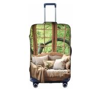 YKJJFVZ Moderna custodia da viaggio stampata della metà del secolo per i viaggi, elegante custodia protettiva per bagagli, bianco, Small