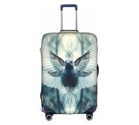 YKJJFVZ Protezione per valigie con stampa a motivo uccellino, elegante e protettiva per bagagli, bianco, Medium