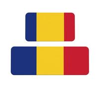 YKJJFVZ Tappetini da cucina con stampa bandiera della Romania, set di tappeti da cucina, per vari spazi interni ed esterni