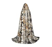 YKJJFVZ White Trees - Mantello medievale e rinascimentale con cappuccio, mago, vampiro e costumi di Halloween