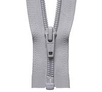 YKK Cerniera lampo a spirale, nylon, n. 336, argento, lunghezza 71 cm