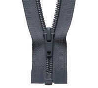 YKK Cerniera lampo a spirale, nylon, n. 578, grigio scuro, lunghezza 41 cm