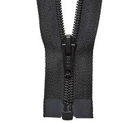 YKK Cerniera lampo a spirale, nylon, n. 580, nera, lunghezza 25 cm