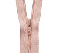 YKK Chiusura lampo a spirale, in metallo, n. 521, colore pesca, lunghezza 30 cm