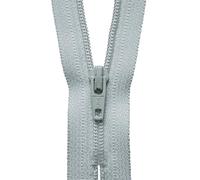 YKK Chiusura lampo a spirale, in metallo, n. 574, grigio chiaro, lunghezza 46 cm