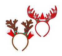 YKKJ 2 Pezzi Cerchietti Natalizi Renne，Cerchietti Natalizi，per Capelli di Natale Festa di Natale Costume Cosplay.