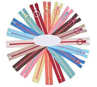 YKKJ 20 Pezzi Chiusure Lampo Cerniere in Resina ， Cerniera Colorata con Cerniera ad Anello, per Indumenti da Cucire su Misura(25CM)