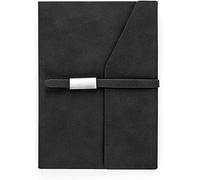 YKKJ Quaderno A5 Spesso con Fibbia， in Pelle Morbida ，con Bordo ， 200 Pagine - Forniture di cancelleria per la casa o L'Ufficio - Colore: Nero