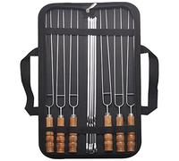 Yklhsocneg 10 Pz/set Outdoor BBQ Strumenti Sacchetto di Immagazzinaggio Kit BBQ Spiedini In Acciaio