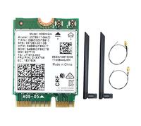 Yklhsocneg 9560NGW Scheda WiFi+2XAntenna 1730Mbps Wireless AC 9560 2.4G+5G BT 5.0 802.11Ac M.2 CNVI 9560NGW Adattatore Wireless