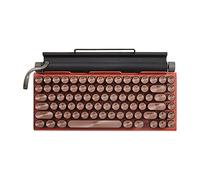 Yklhsocneg Tastiera per macchina da scrivere retrò tastiera Bluetooth wireless USB Meccanico Punk Keycaps per PC desktop/laptop/telefono arancione