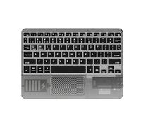 Yklhsocneg Tastiera touch wireless retroilluminata tastiera RGB tastiera trasparente Bluetooth tastiera universale per PC, nero