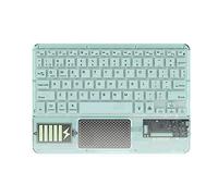Yklhsocneg Tastiera touch wireless retroilluminata tastiera RGB tastiera trasparente Bluetooth tastiera universale per PC, verde