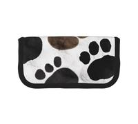 YKLJG Astuccio per matite con stampa ad alta definizione con onde marine, astuccio portapenne per scuola e ufficio, Stampe di zampe di animali., One Size, Astuccio per trucchi