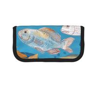 YKLJG Astuccio portapenne con stampa alba per scuola e ufficio, Pesce, One Size, Astuccio per trucchi