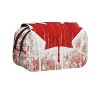 YKLJG Astuccio portapenne con stampa di porcellini d'India con cappello, con 2 scomparti con cerniera, grande capacità, per scuola, viaggi e ufficio, Bandiera del Canada., Taglia unica, Zaino per la