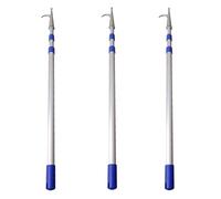 YKMYXZ, 1 2 3 Pezzi di aste di Spinta Portatili for Barche Piatte, Asta di prolunga Commerciale for Uso Domestico con Ganci in Acciaio Inossidabile(3pcs,2.3 m 8 m/7.5 ft 26 ft)