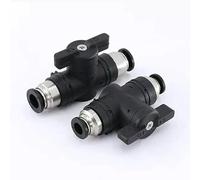 YKMYXZ， 1 pz Raccordi pneumatici Connettore for tubi Raccordo a sgancio rapido aria 4 mm 6 mm 8 mm 10 mm 12 mm Connettori PU PE PV PY HVFF BUC(Buc Black,12MM)