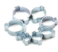 YKMYXZ, 10 pz/set fascetta stringitubo a doppia orecchio morsetto 5-20 mm azionamento a vite tubo del carburante tubo dell'acqua morsetti per carburante, 14, 17 mm (1518 mm)