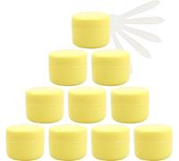 YKMYXZ, 12 barattoli vuoti in plastica rosa da 50 ml con tappo a vite, flacone piccolo da 50 g con fodera interna per balsamo labbra in gel da viaggio cosmetico + 5 spatole, Gel, 30ml