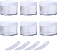 YKMYXZ, 6 vasetti vuoti in plastica trasparente da 200 g con coperchio a vite, contenitore da 200 ml per lozioni per maschera facciale, Trasparente, 150ml