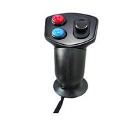 YKMYXZ, A60+2 pulsanti + interruttore a bilanciere verticale con impugnatura multifunzione, joystick industriale con bilanciere, manovra sicura(SMCA60QBS Arm Grip Left Hand)