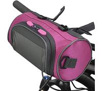 YKMYXZ Borsa Anteriore for Bicicletta, Borsa Anteriore di Grande capacità con Touchscreen, Attrezzatura da Equitazione Antipioggia(Pink)