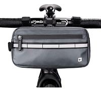 YKMYXZ Borsa da Manubrio for Bicicletta, Borsa Multifunzionale for Manubrio Anteriore della Bicicletta, Borsa da Ciclismo su Strada for Il Tempo Libero, Marsupio, Borsa a Tracolla sul Petto(Grey)