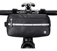 YKMYXZ Borsa da Manubrio for Bicicletta, Borsa Multifunzionale for Manubrio Anteriore della Bicicletta, Borsa da Ciclismo su Strada for Il Tempo Libero, Marsupio, Borsa a Tracolla sul Petto(Black)