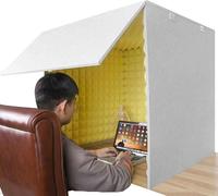 YKMYXZ， Box portatile for registrazione vocale, cabina di isolamento for microfono, schermo isolante for studio, blog, uso vocale(Yellow)