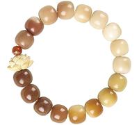 YKMYXZ, Bracciale in giada, braccialetto in pietra talismano naturale per donne e uomini, amuleto vintage di buona fortuna, regalo di gioielli metafisici, One Size, Cristalli, agata