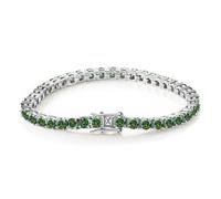 YKMYXZ, Bracciale tennis Moissanite da 4 mm for donna Bracciale D Color VVS1 con diamanti verdi di purezza Bracciale Moissanite in argento sterling S925 con certificato,