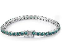 YKMYXZ, Bracciali in oro da donna Bracciali tennis con diamanti taglio rotondo, colore D, purezza VVS1 Bracciali in argento 925,6.5 in(Yellow)