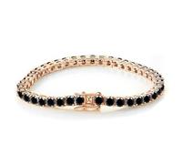YKMYXZ, Bracciali in oro da donna Taglio rotondo D Colore VVS1 Chiarezza Bracciali tennis con diamanti neri Bracciali in argento 925(Yellow,8.5 in 5mm)