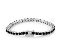 YKMYXZ, Bracciali in oro da donna Taglio rotondo D Colore VVS1 Chiarezza Bracciali tennis con diamanti neri Bracciali in argento 925(Silver,8.5 in 5mm)