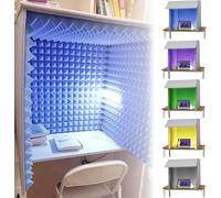 YKMYXZ， Cabina acustica fai da te, uso singola, riduzione del rumore, schermo isolante, for ufficio e studio(Gris)