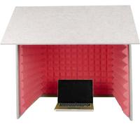 YKMYXZ， Cabina di isolamento acustico, cabina di isolamento for microfono a cubo, for home studio, registrazione musicale, podcasting, trattamenti acustici(Red)