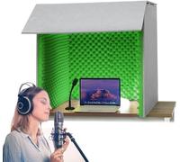 YKMYXZ， Cabina di isolamento for microfono a cubo, copertura insonorizzante for scrivania, cabina vocale portatile, cabina di isolamento, cabina di registrazione vocale portatile for studio musicale,