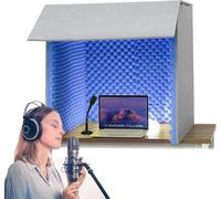 YKMYXZ, Cabina di isolamento for microfono a cubo, copertura insonorizzante for scrivania, cabina vocale portatile, cabina di isolamento, cabina di registrazione vocale portatile for studio musicale,