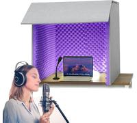 YKMYXZ， Cabina di isolamento for microfono a cubo, copertura insonorizzante for scrivania, cabina vocale portatile, cabina di isolamento, cabina di registrazione vocale portatile for studio musicale,