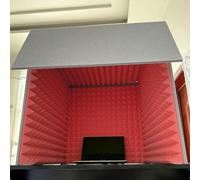 YKMYXZ, Cabina di registrazione portatile, cabina for microfono in schiuma cubica, studio di registrazione, stanza di isolamento acustico, for studio musicale, camera da letto, casa(Red)