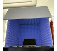 YKMYXZ, Cabina di registrazione portatile, cabina for microfono in schiuma cubica, studio di registrazione, stanza di isolamento acustico, for studio musicale, camera da letto, casa(Blue)